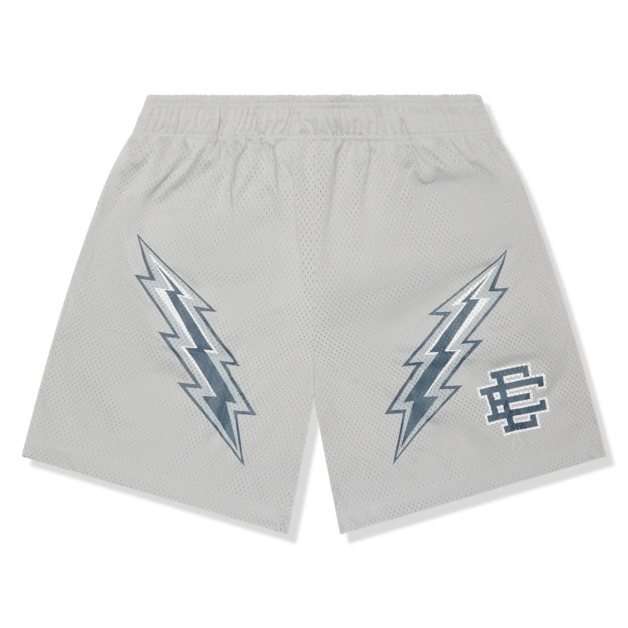 Front View of Eric Emanuel EE Maryland Grey Bolt Shorts (SS24)